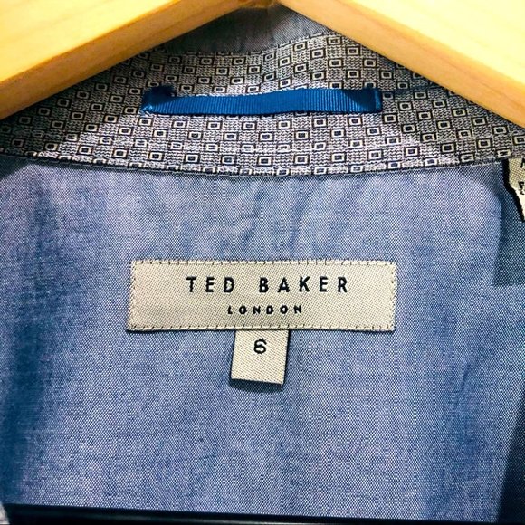 Ted Baker Blue Stripes Button Down Shirt. Size 6. - Picture 4 of 7